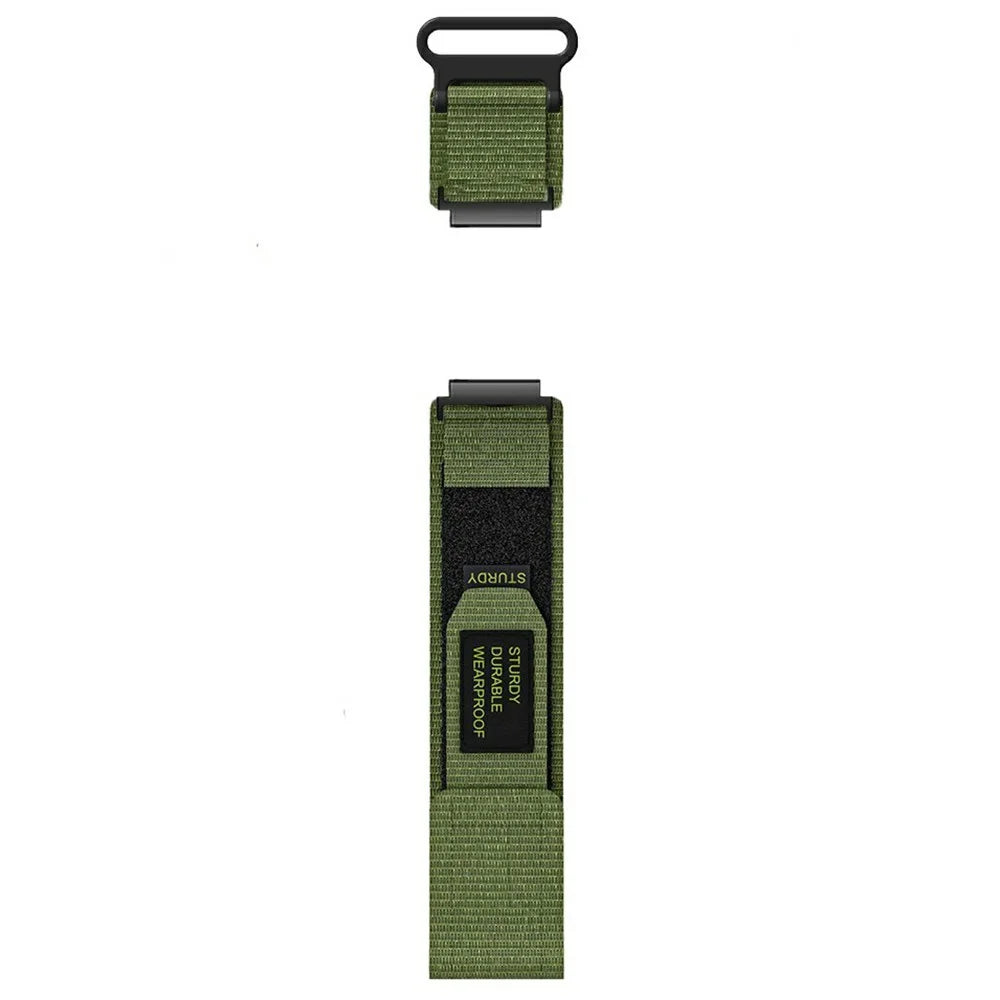 Nylon Watch Band for Huami Amazfit T-Rex 3 Pro 44mm Loop Fastener Strap - Army Green - 4