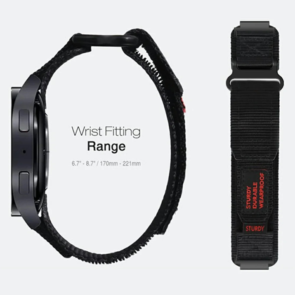 Nylon Watch Band for Huami Amazfit T-Rex 3 Pro 44mm Loop Fastener Strap - Army Green - 6