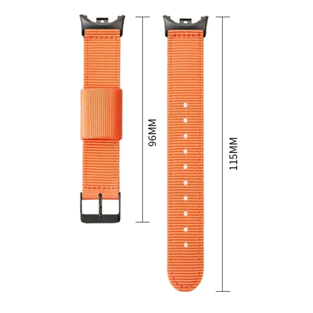 For Xiaomi Smart Band 10  /  9  /  8 Woven Nylon Watch Band Pin Buckle Strap - Army Green - 6