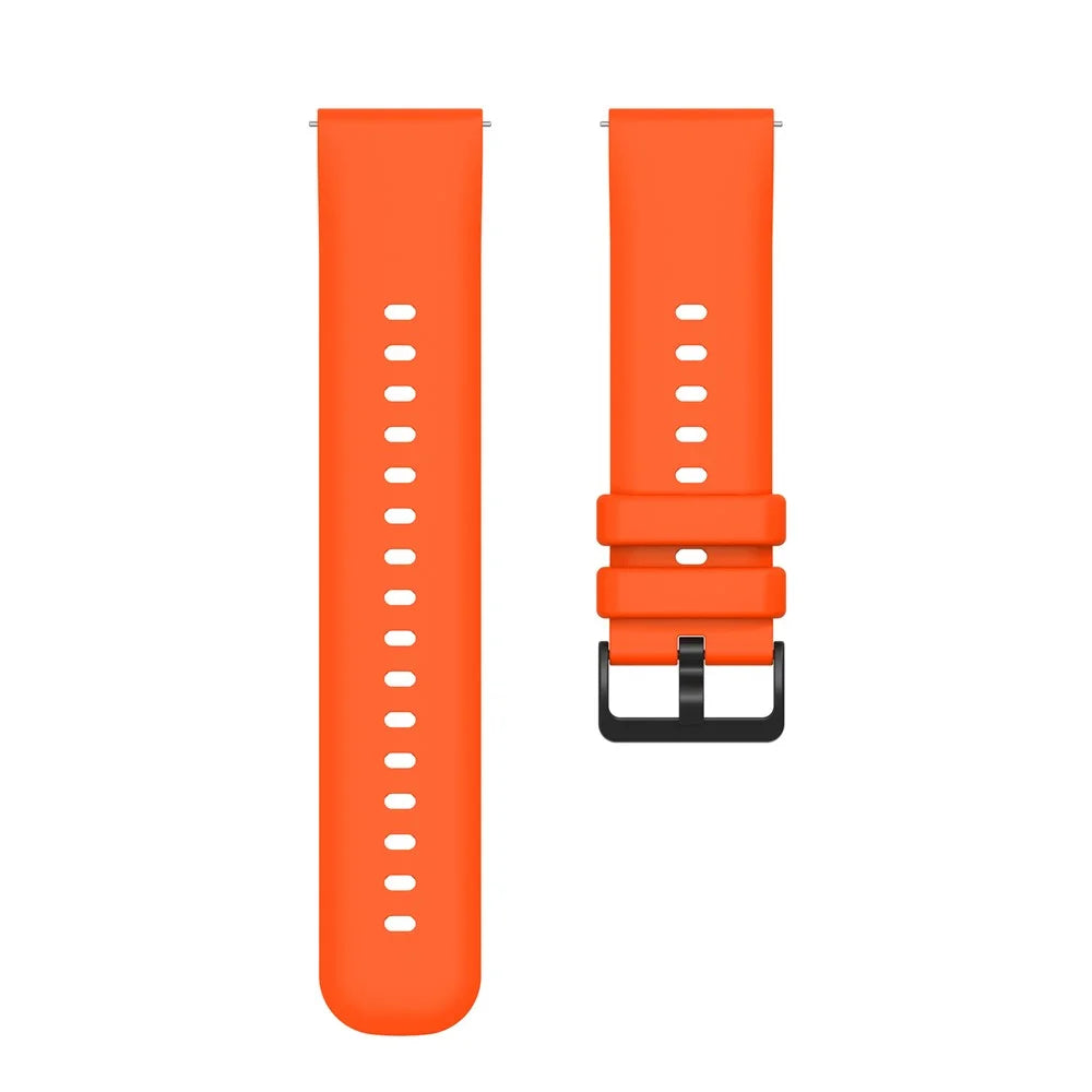 Sporty Waterproof Watch Band Premium Universal Silicone Rubber 22mm Replacement Straps with Black Buckle for Huawei Watch 3 / Samsung Gear S3 Frontier / S3 Classic - Orange - 3