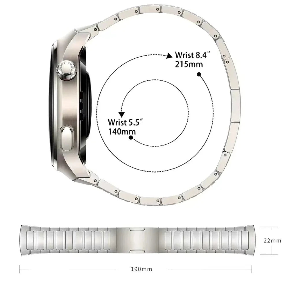 For Huawei Watch GT 6 46mm Watch Band Quick Release Detachable Titanium Alloy Strap with Folding Clasp - Black - 5