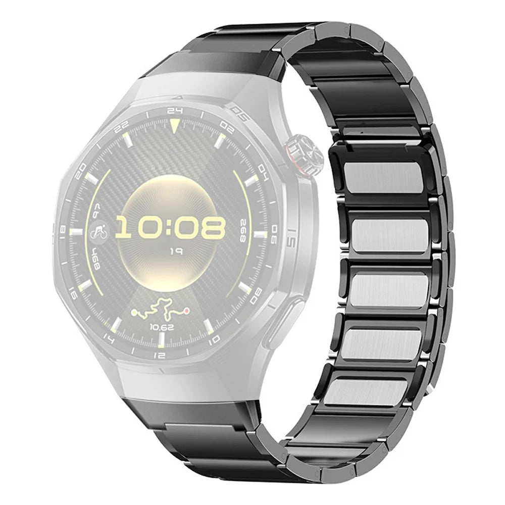 For Huawei Watch GT 6 Pro 46mm Stainless Steel Strap  Magnetic Buckle Quick Release Metal Watch Band - Titanium Grey - 1