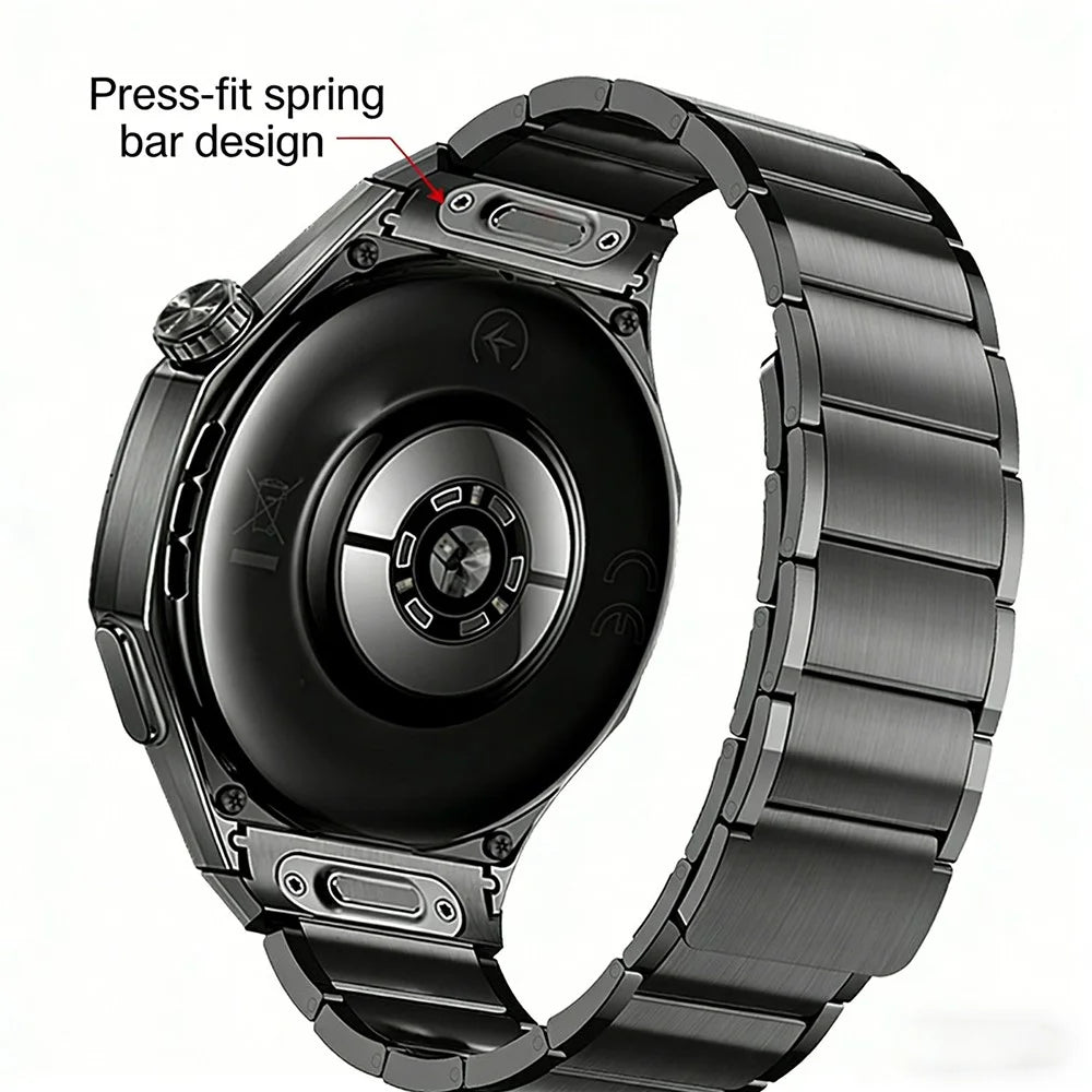 For Huawei Watch GT 6 Pro 46mm Stainless Steel Strap  Magnetic Buckle Quick Release Metal Watch Band - Titanium Grey - 3