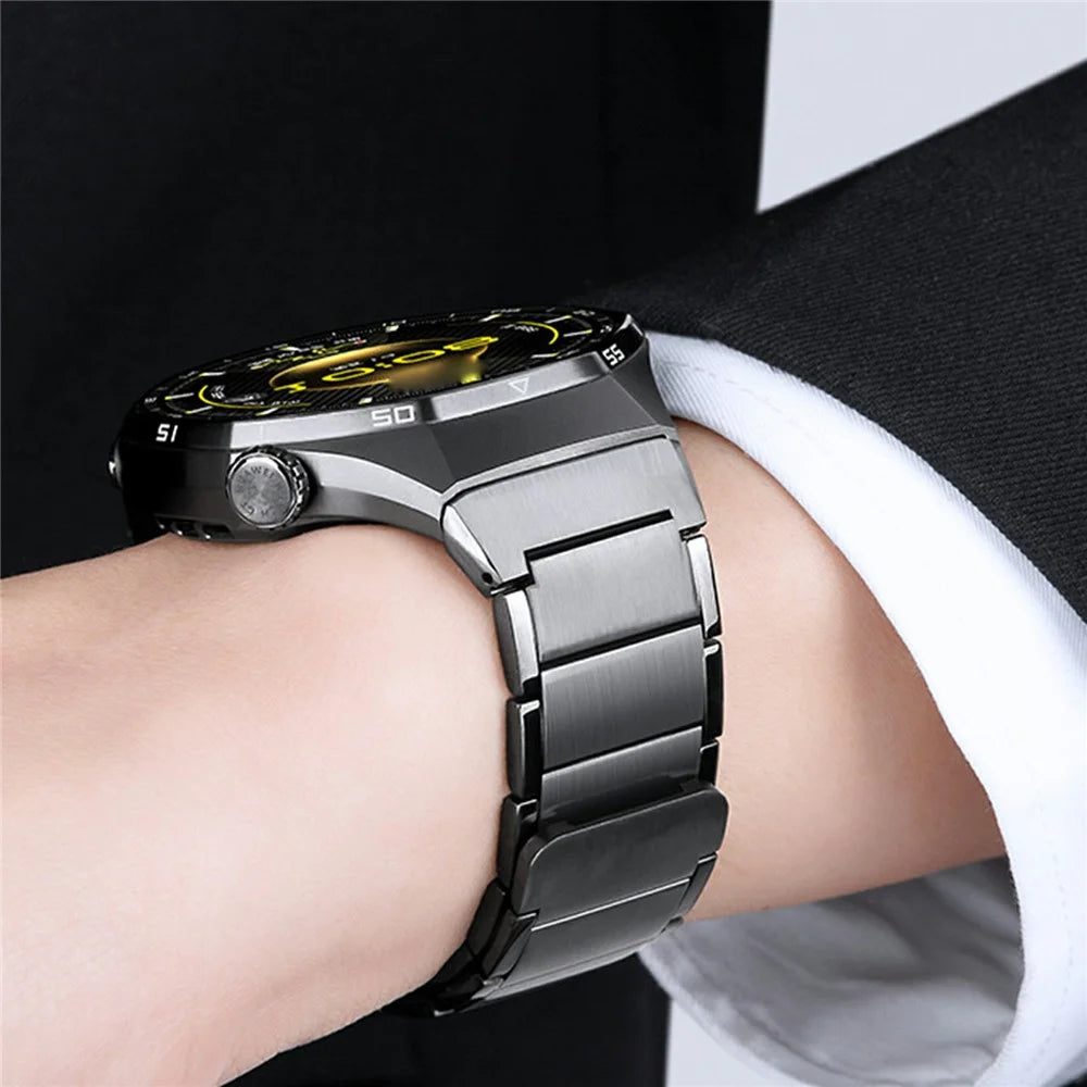 For Huawei Watch GT 6 Pro 46mm Stainless Steel Strap  Magnetic Buckle Quick Release Metal Watch Band - Titanium Grey - 7
