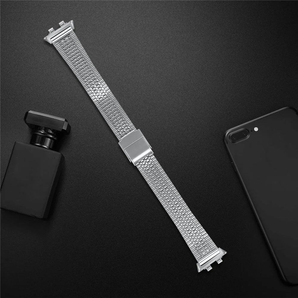 Watchband for Huawei Band 11 Pro NFC  /  11 NFC  /  11 Pro  /  11 Stainless Steel 7-Beads Watch Strap - Silver - 3