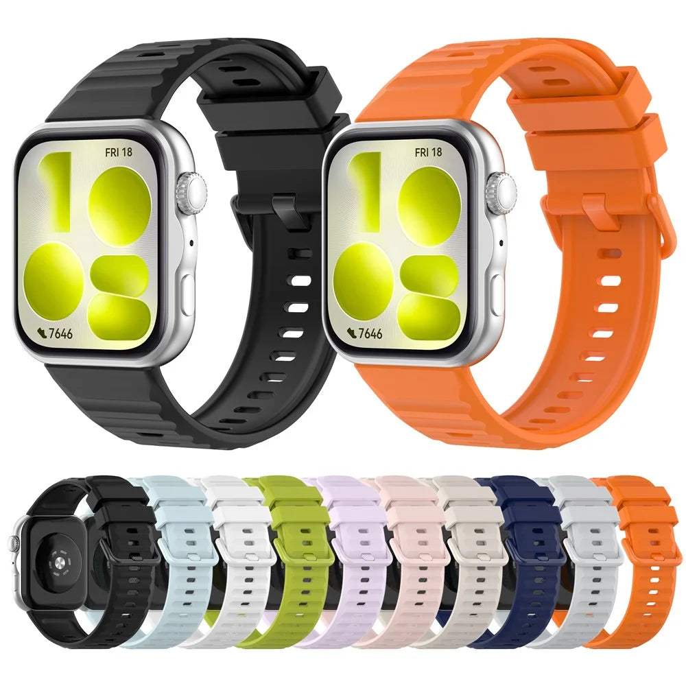 Silicone Strap for Huawei Watch Fit 5 / Fit 5 Pro / Fit 4 / Fit 4 Pro / Fit 3 , Sport Band Adjustable Wristband - Baby Blue - 5