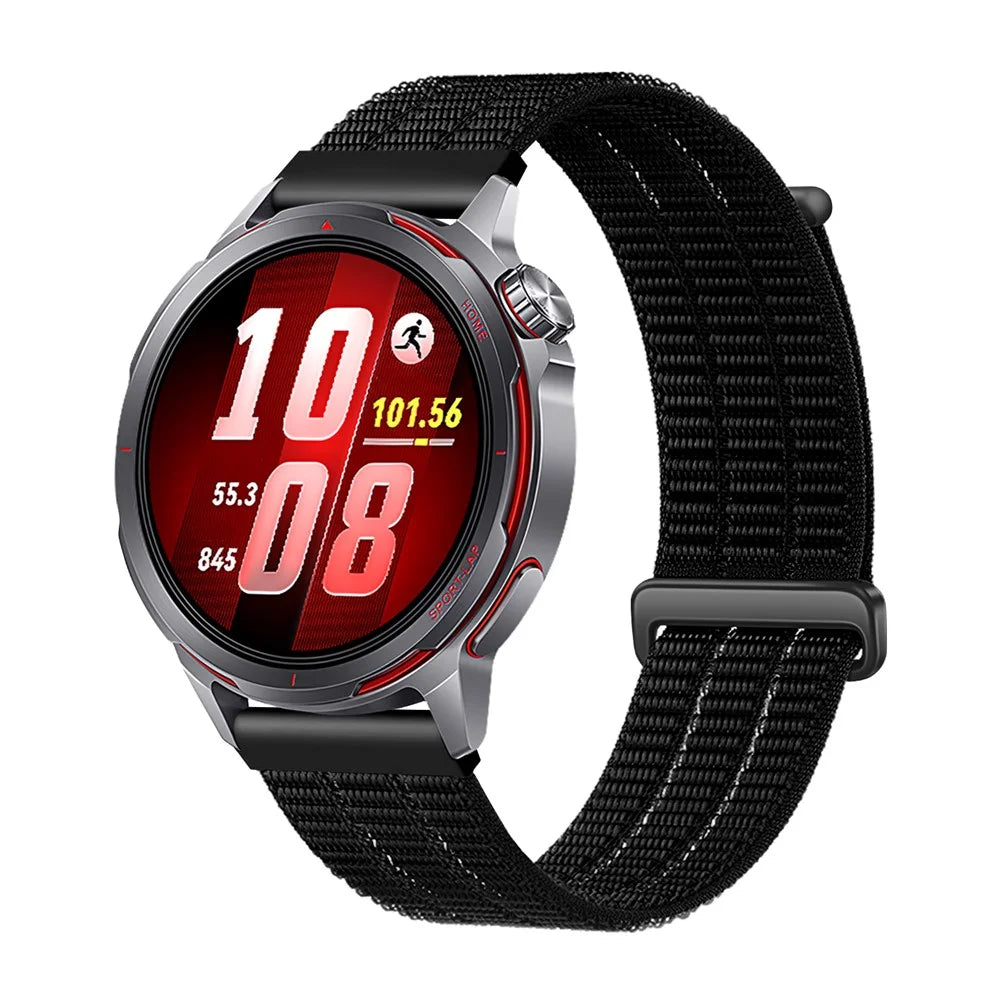 18mm Nylon Sport Loop Band for Huawei Watch GT 6 41mm  /  GT 5 41mm  /  GT 4 41mm Breathable Watch Strap - Black - 2