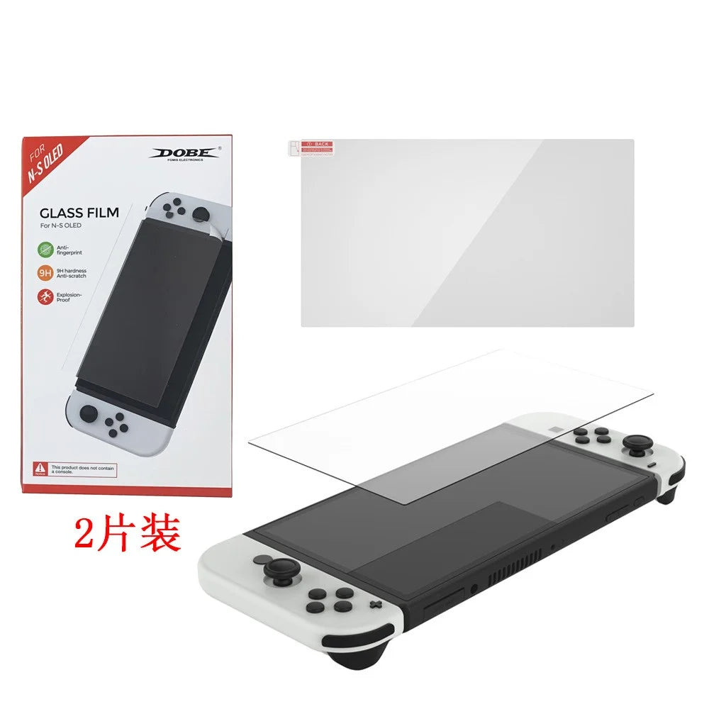 DOBE TNS-1156 2Pcs 9H Tempered Glass Screen Protector Anti-fingerprint Film for Nintendo Switch OLED - 7