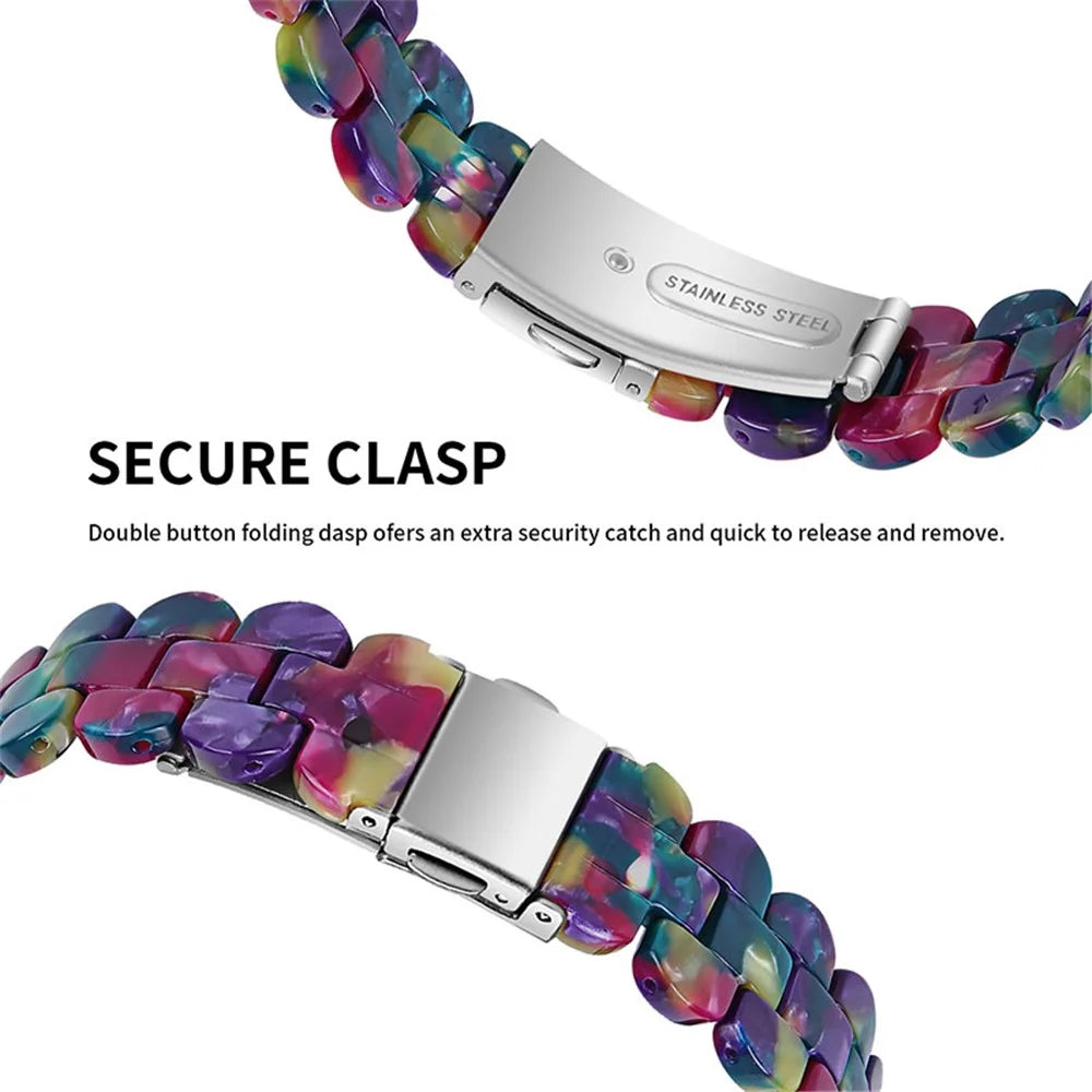 Oval Resin Strap Smart Watch Replacement Sports Bracelet for Fitbit Inspire 1/2/Inspire HR - Purple/Green - 3