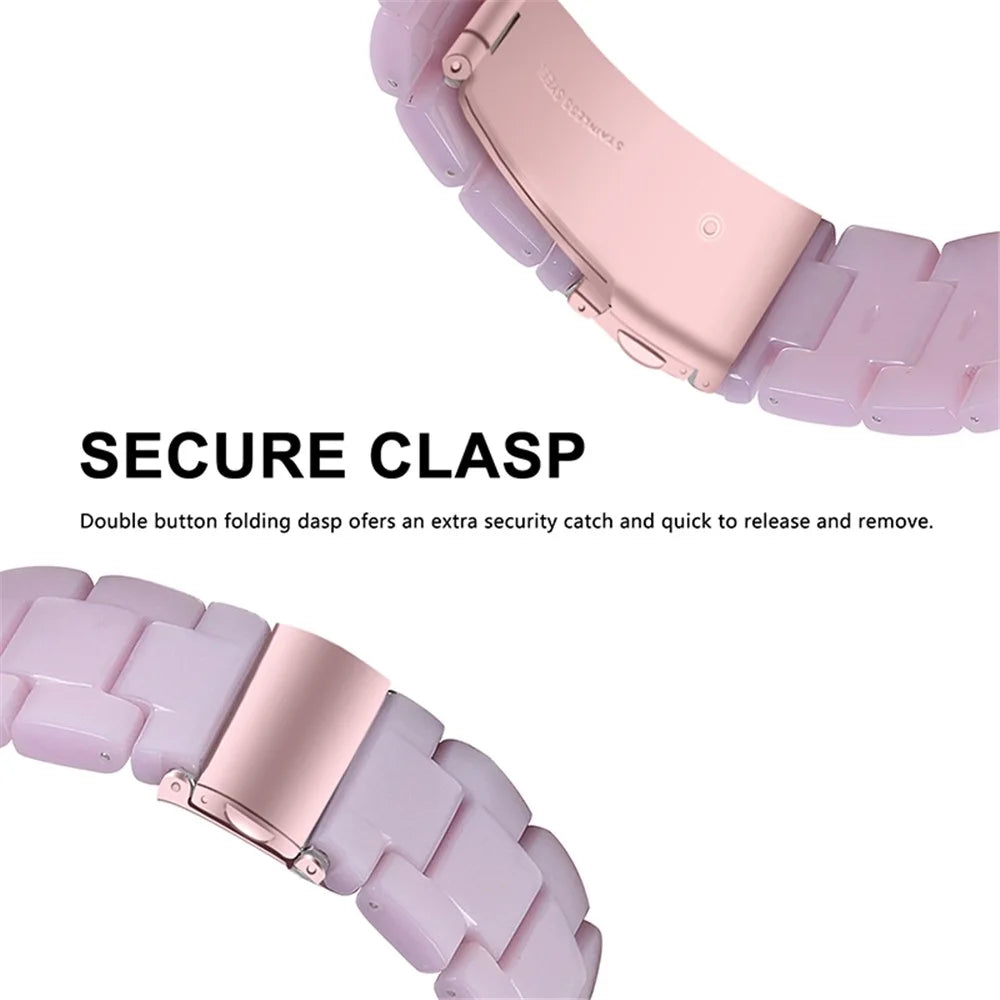 20mm Resin Smart Watch Strap for Garmin Vivomove 3/Garminmove 3, Replacement Wristband with Stainless Steel Buckle - Light Purple - 3