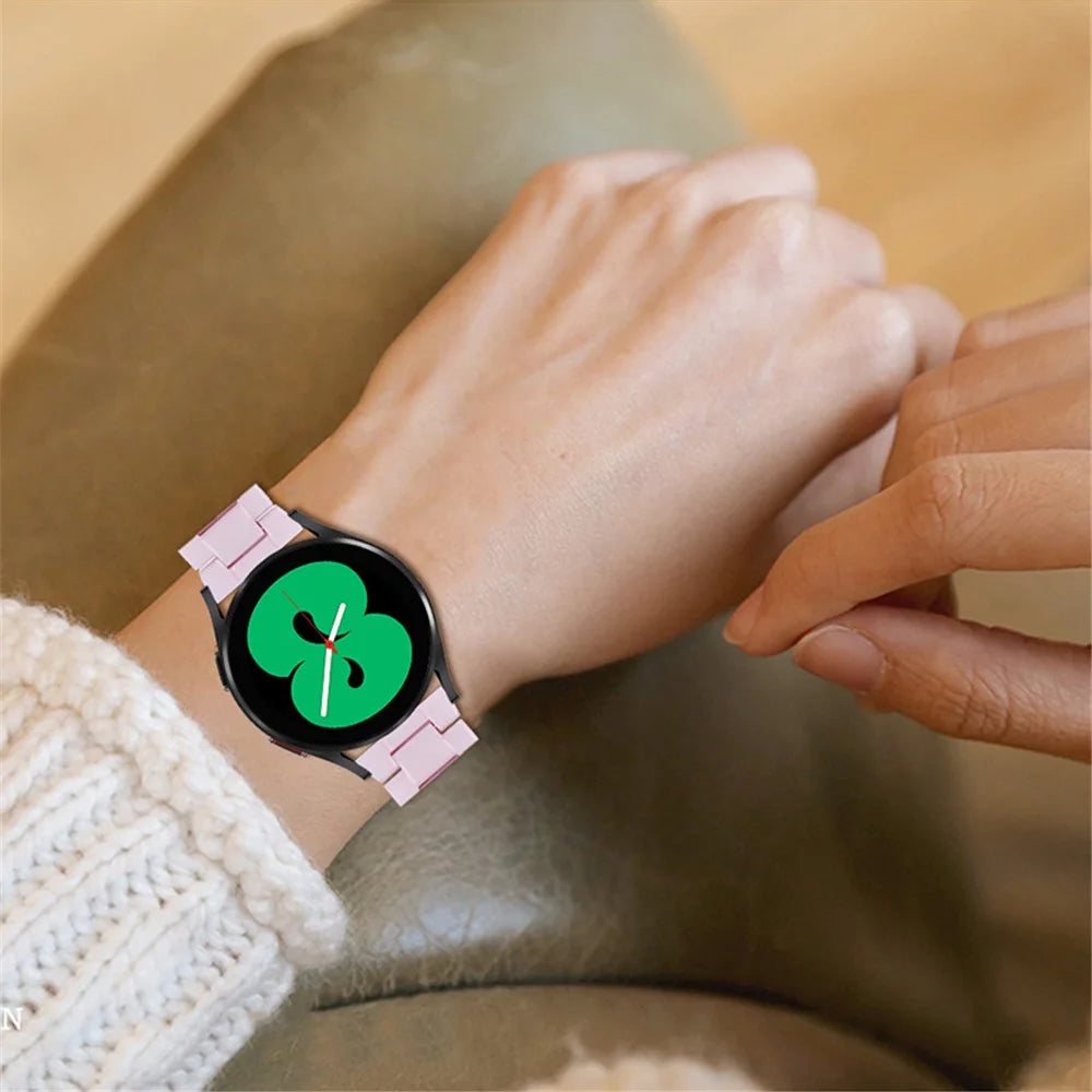 20mm Resin Smart Watch Strap for Garmin Vivomove 3/Garminmove 3, Replacement Wristband with Stainless Steel Buckle - Light Purple - 7