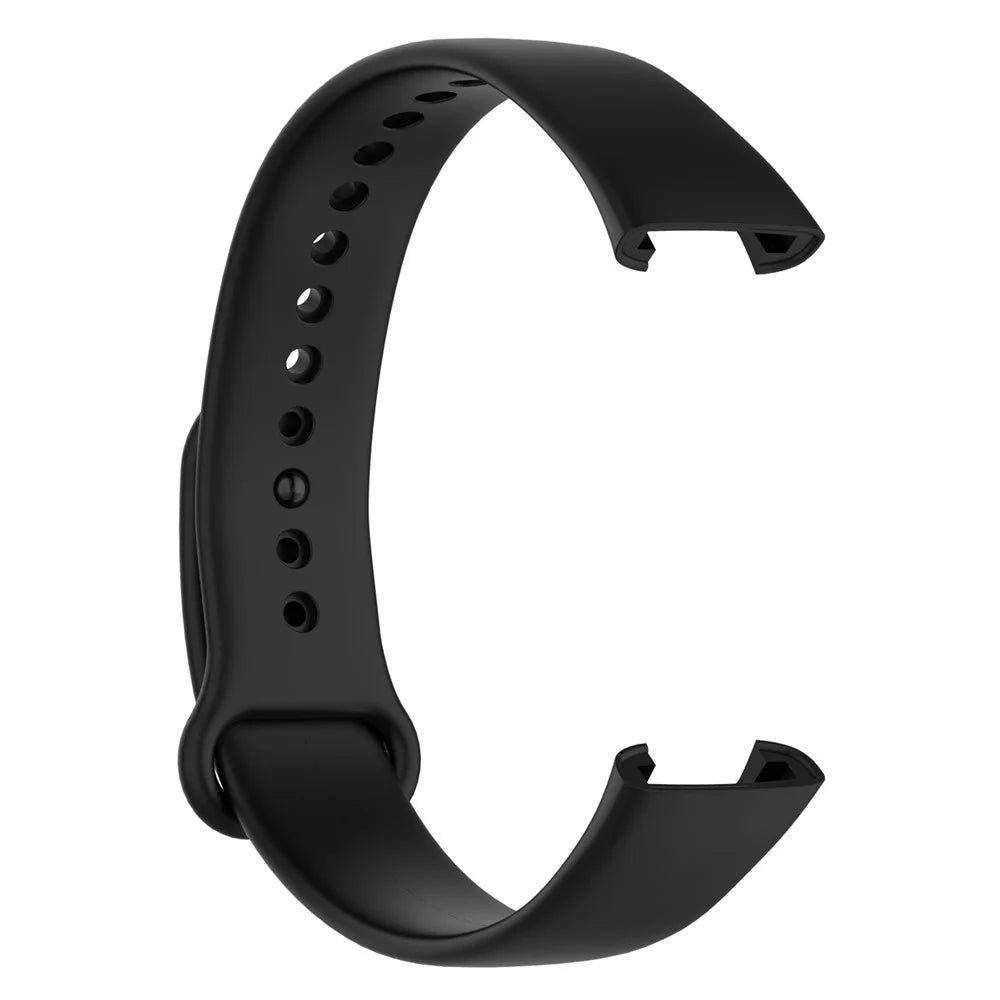 For Xiaomi Redmi Smart Band Pro Solid Color Soft Silicone Watch Band Adjustable Wrist Strap - Black - 3