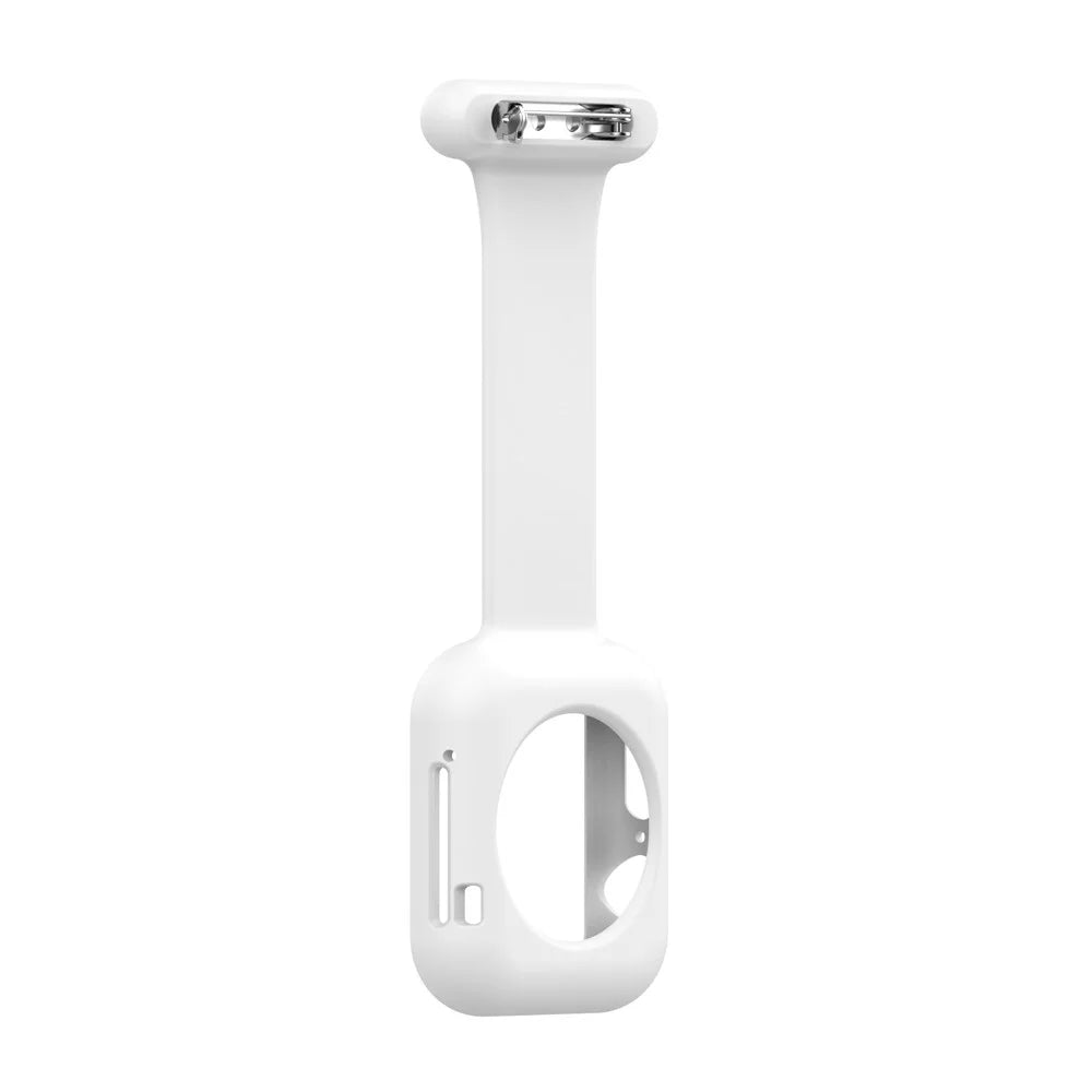 For Apple Watch Series 11 10 42mm / 9 8 7 41mm / SE3 SE2 SE 6 5 4 40mm / 3 2 1 38mm Shockproof Silicone Smartwatch Frame Protector Watch Band Replacement - White - 3