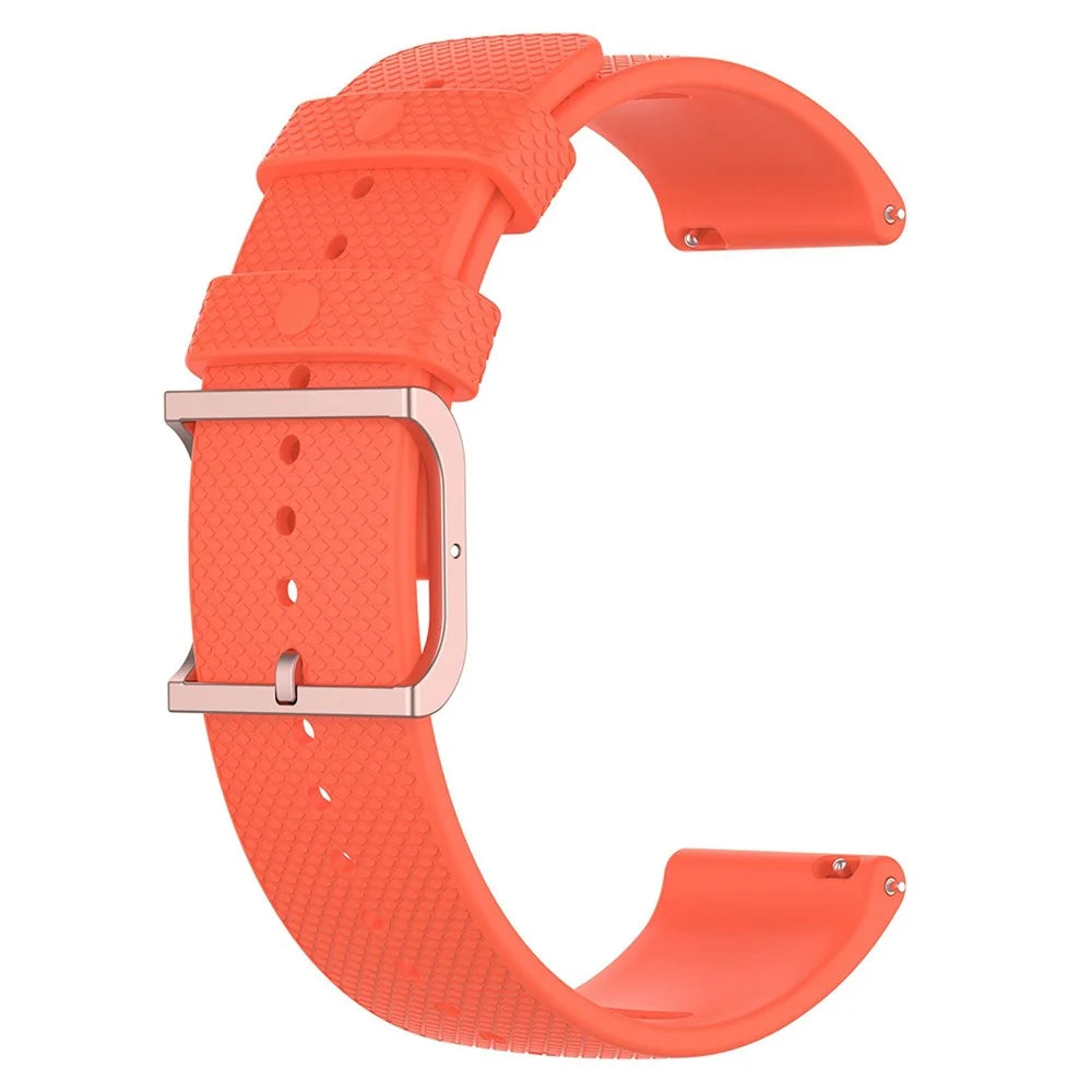 For Polar Ignite/Ignite2/Unite/Pacer Silicone Watch Strap Dots Design Square Buckle Wrist Band Replacement 20mm - Orange - 3