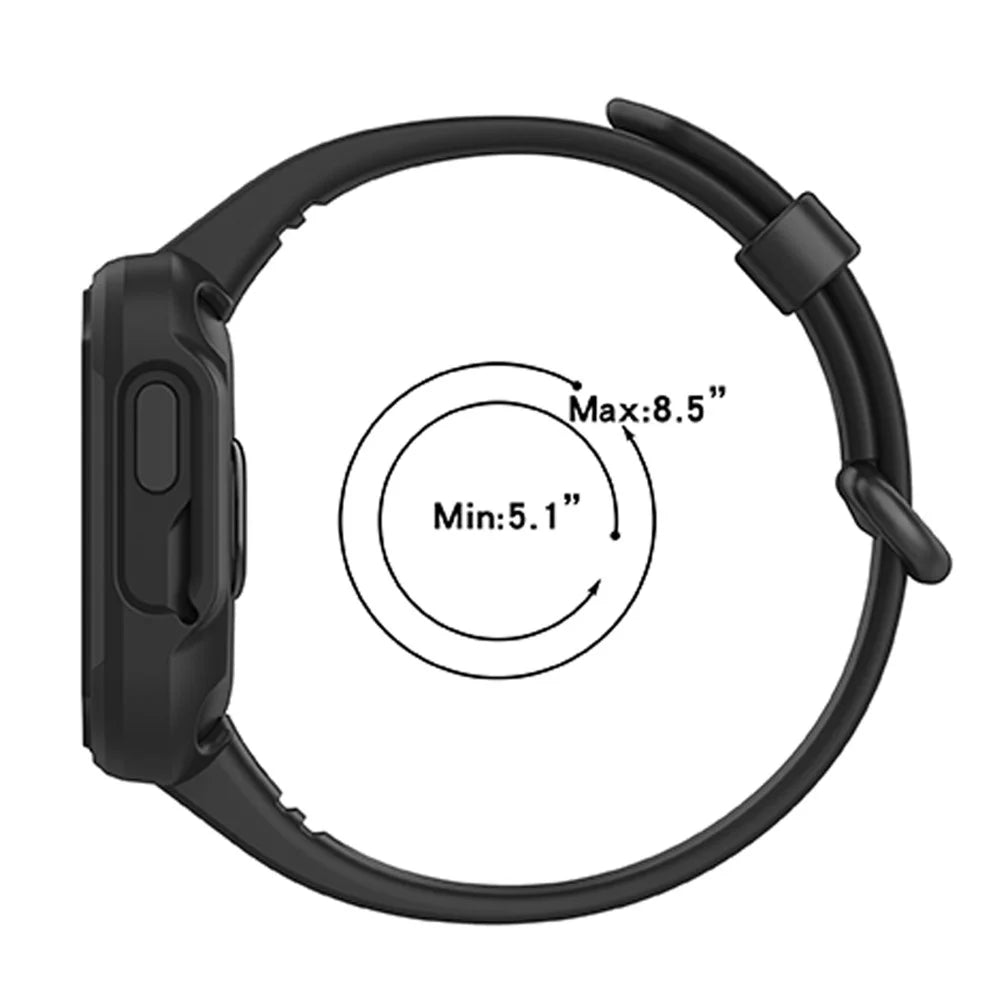 For Xiaomi Redmi Watch/Redmi Watch 2/Mi Watch Lite/Mi Watch Lite 2 Smart Watch Strap Soft Silicone Wrist Band with Watch Case - Purple - 7