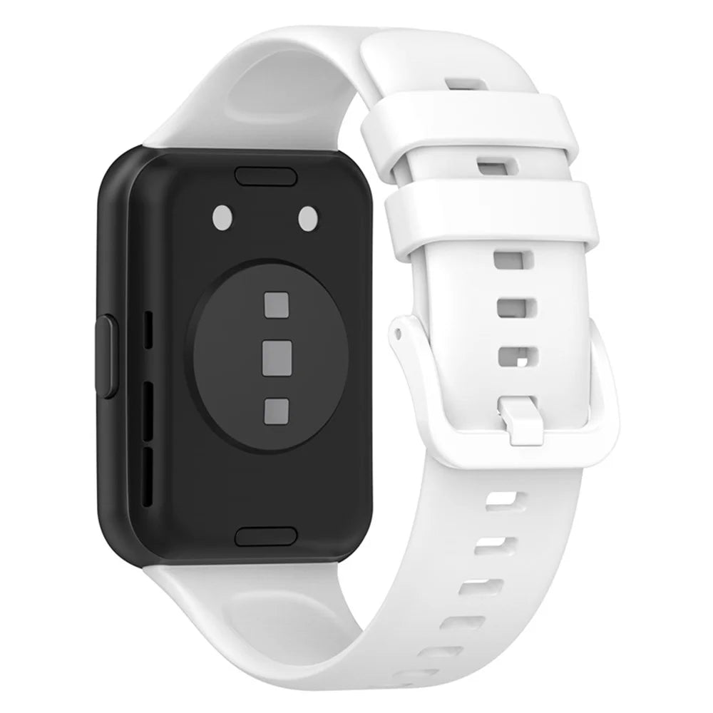 For Huawei Watch Fit 2 Strap Waterproof Silicone Watch Band - White - 2