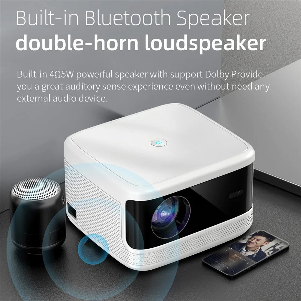 T40 Smart WiFi HD Projector Home Theater Portable Projector Built-in Bluetooth-compatible Speaker Support Android / IOS - US Plug - 6