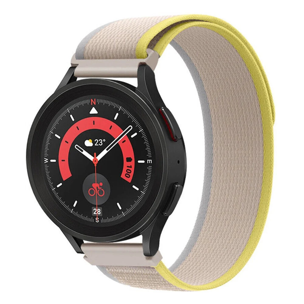 For Garmin Forerunner 255S / Venu 2S 18mm Nylon Band Sport Trail Loop Adjustable Watch Strap - Beige - 3