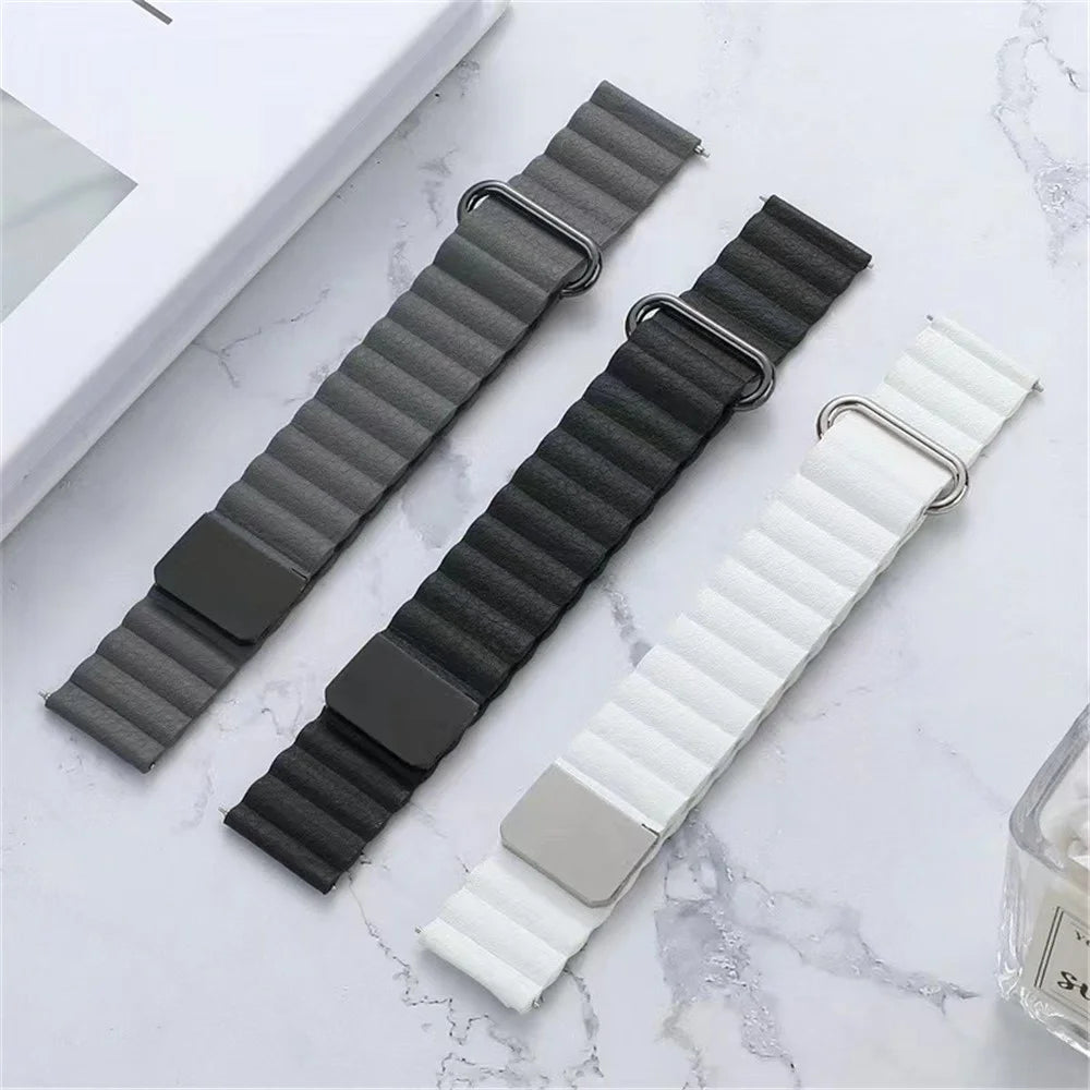 Magnetic Buckle Watch Band for Google Pixel Watch 4 41mm / Watch 3 41mm / Watch 2 / Watch Genuine Leather Watch Strap Quick Release Watchband - Khaki - 4