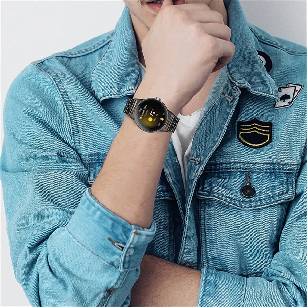 Metal Watch Strap for Google Pixel Watch 4 41mm / Watch 3 41mm / Watch 2 / Watch Dual Buckle Design Watch Band - Black - 5