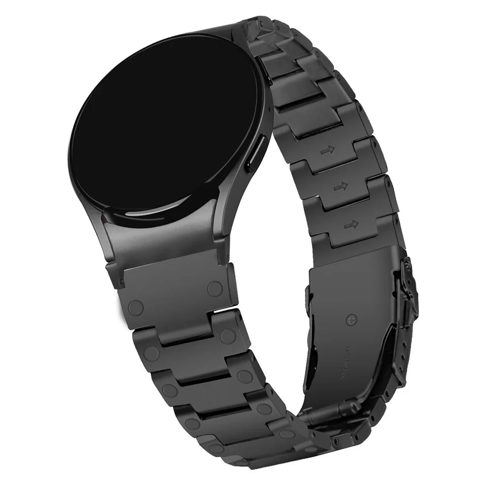 For Samsung Galaxy Watch 5 Active 40mm 44mm / Watch 5 Pro 45mm Watchband Replacement Stainless Steel Wrist Strap - Black - 2