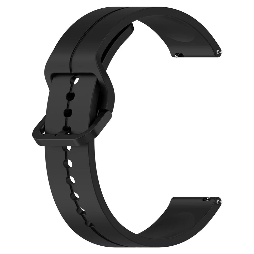 For Samsung Galaxy Watch 5 / Huawei Watch GT3 42mm / Huami Amazfit GTR Mini (A2174) Universal Silicone Watch Band 20mm Watch Strap - Black - 2
