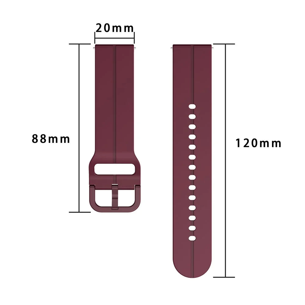 For Garmin VivoMove Trend / Luxe / Style 20mm Watch Band Silicone Wrist Strap with Square Buckle - Blackish Green - 6