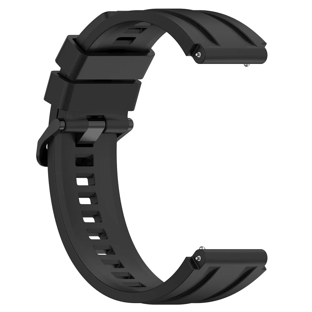Silicone Watch Bands for Huawei Watch Ultimate , 22mm Replacement Strap Bracelet with Extension Strap - Black - 4
