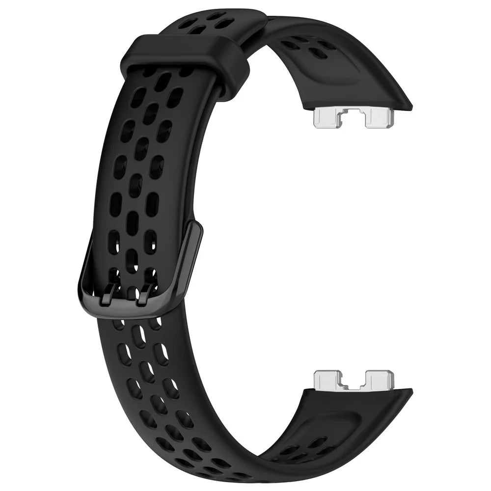 For Huawei Band 8 / Band 8 NFC / Band 9 / Band 9 NFC Watch Band Soft Silicone Breathable Strap Replacement - Black - 2