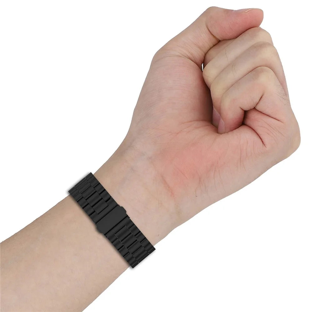 For Xiaomi Redmi Watch 3 Active  /  Watch 3 Lite Replacement Band Stainless Steel Watch Strap - Black - 7