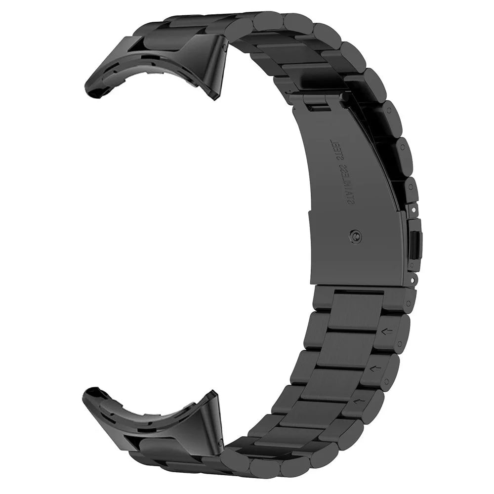 For Google Pixel Watch 4 41mm / Watch 3 41mm / Watch 2 / Watch Stainless Steel Watch Strap Integrate Replacement Watch Band - Black - 3