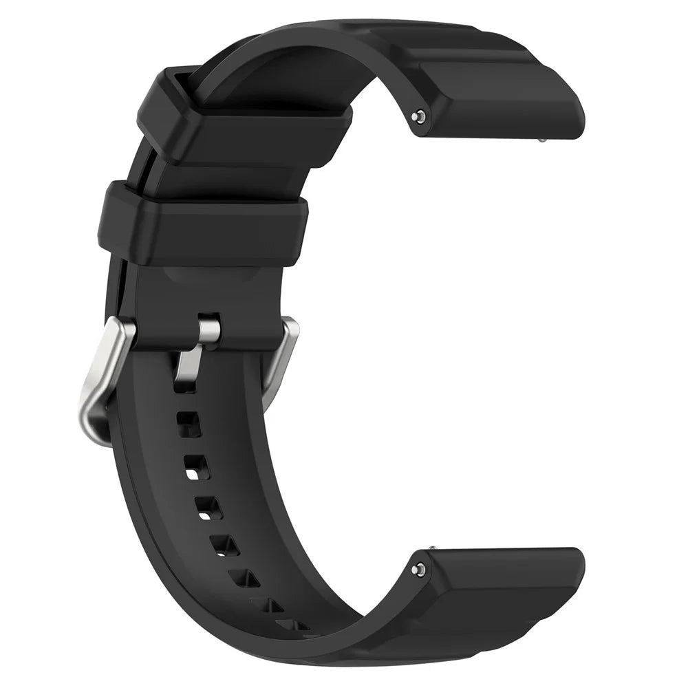 For Huami Amazftit GTR 4 Watch Strap 22mm Silicone Watch Bands Replacement - Black - 2