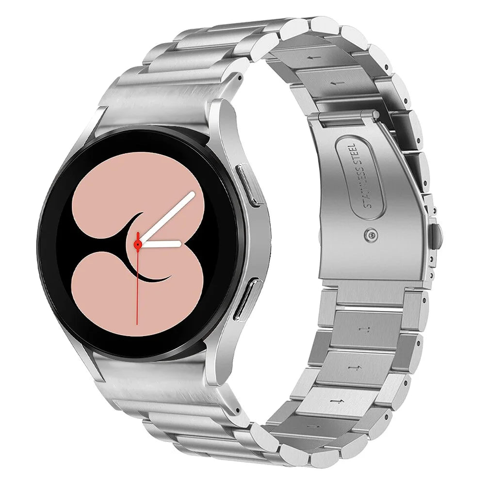 For Samsung Galaxy Watch 5 Active / Watch 5 / Watch FE 40mm / Watch4 Smart Watch Strap Stainless Steel Wrist Band - Silver - 2