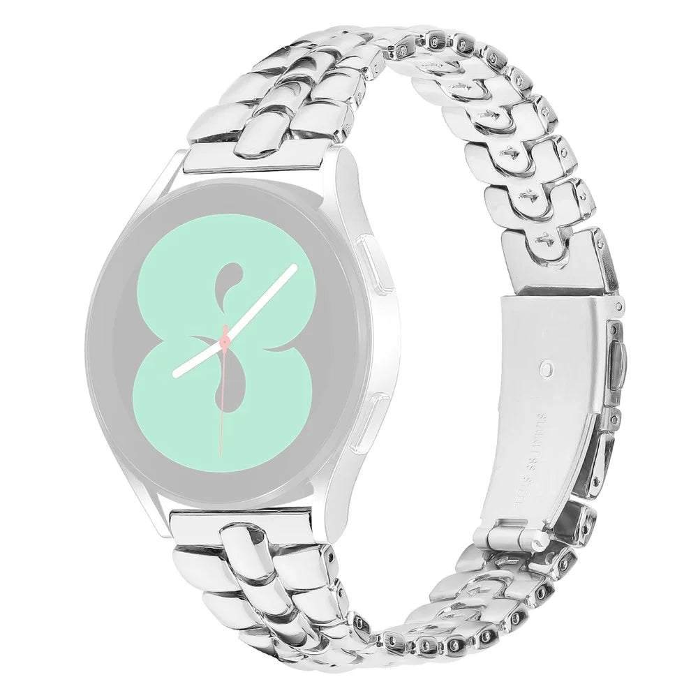 For Garmin Vivomove / Vivomove HR Stainless Steel Smart Watch Strap 20mm Replace Wrist Band - Silver - 1