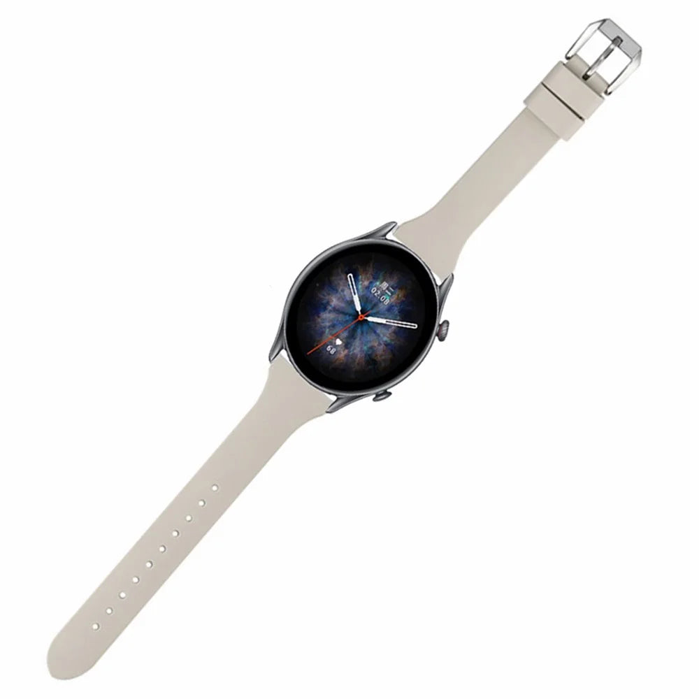 For Huami Amazftit GTR 4 / GTR 3 / GTR 3 Pro / Huawei Watch GT 3 42mm 46mm Watch Strap 22mm Silicone Bands Replacement - Retro White - 3