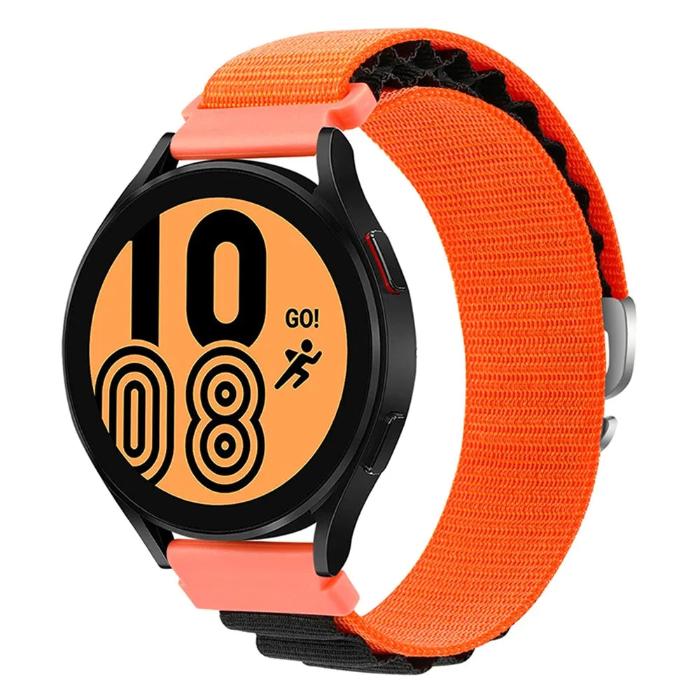For Huawei / Samsung / Huami Amazfit GTS 4 / 3 / 2 / 1 / mini Watch Band Universal 20mm Nylon Wrist Strap - Orange+Black - 2