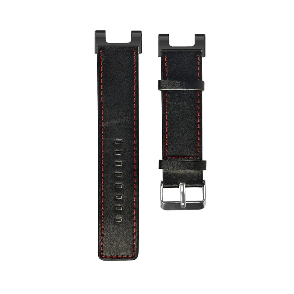 For Huami Amazfit T-Rex / T-Rex Pro Replacement Watch Band Stitching Genuine Cow Leather Wrist Strap, Black - 3