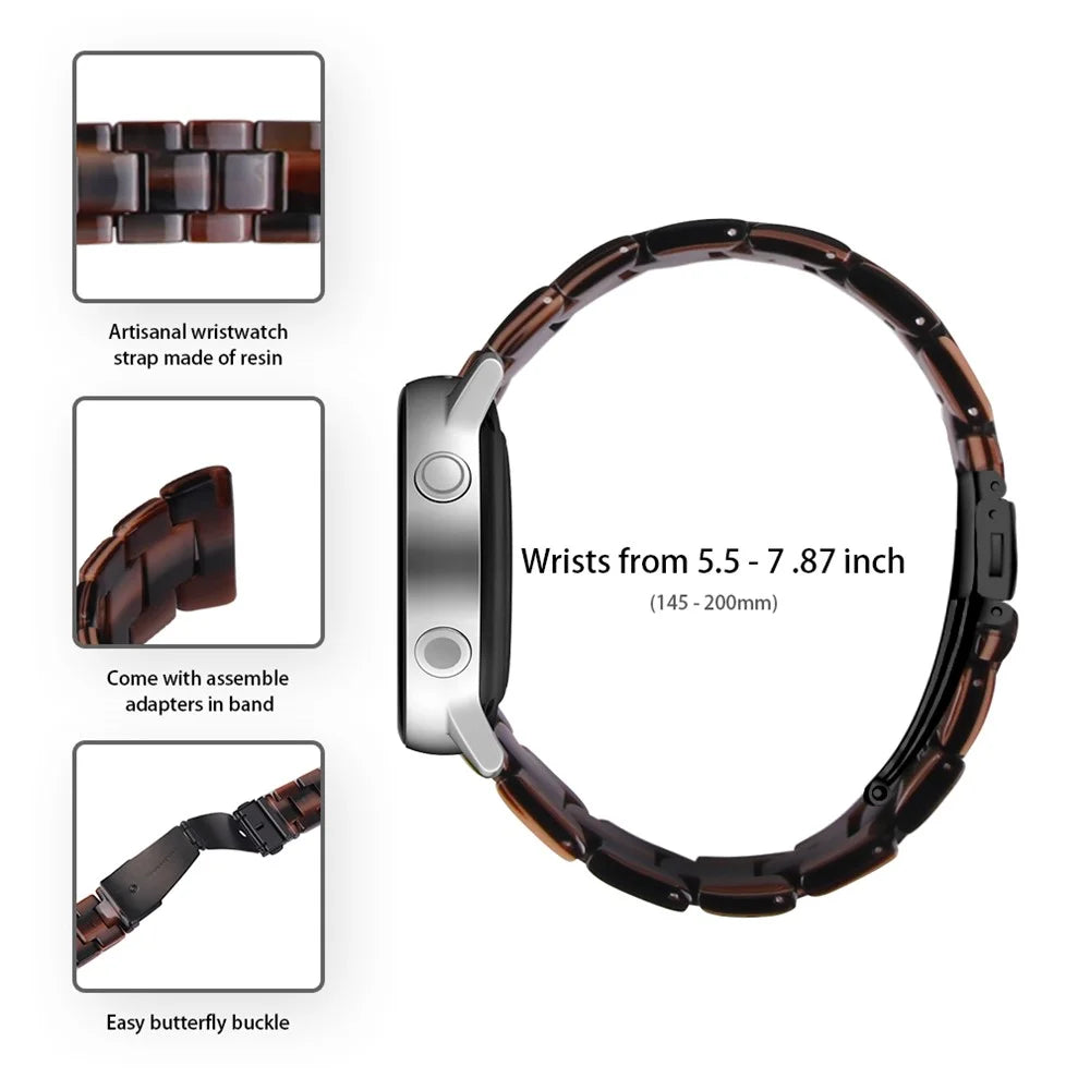 For Garmin Vivoactive 4 Resin Watch Strap 22mm Waterproof Replacement Watch Band - Chocolate - 3