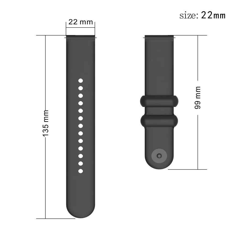 For Samsung Gear S3 / Huami Amazfit Pace Sport Band 22mm Waterproof Silicone Strap - Grey - 5