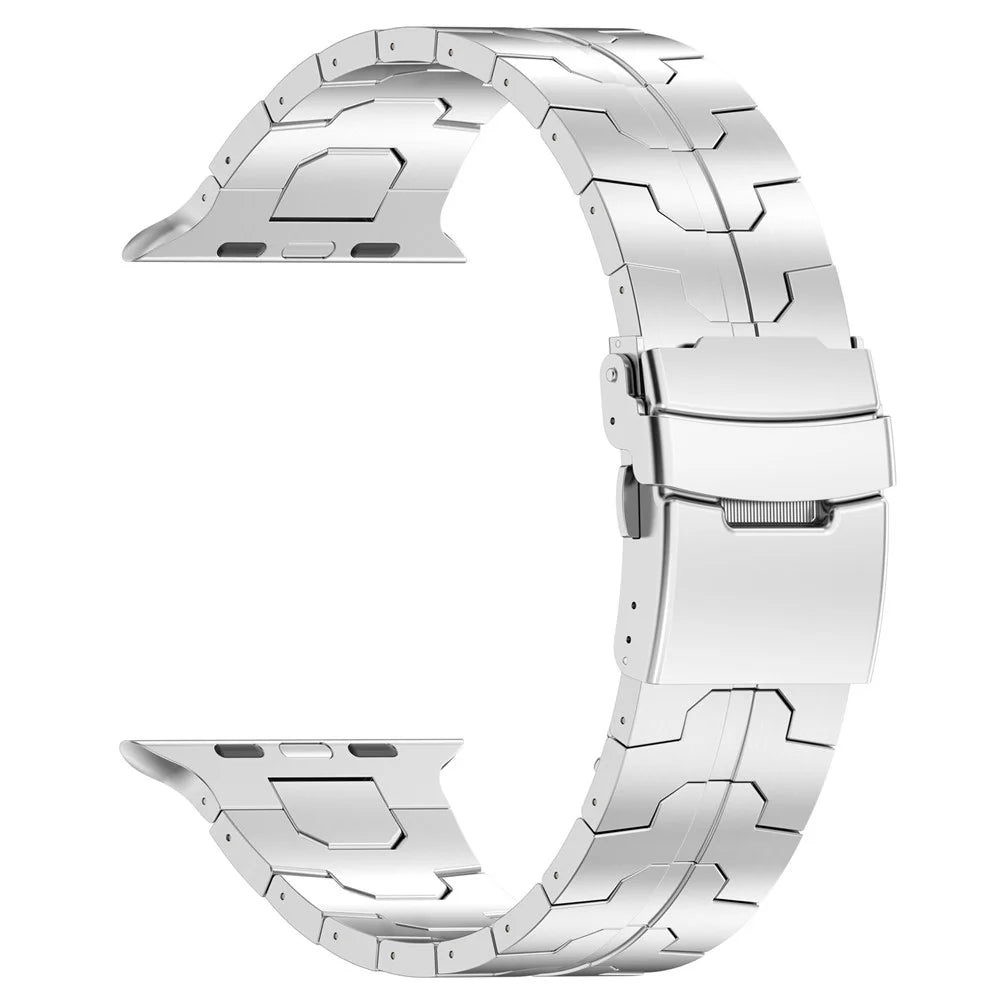 For Apple Watch Ultra 3 2 1 49mm / Series 11 10 46mm / 9 8 7 45mm / SE3 SE2 SE 6 5 4 44mm / 3 2 1 42mm Band Titanium Metal Strap - Silver - 2