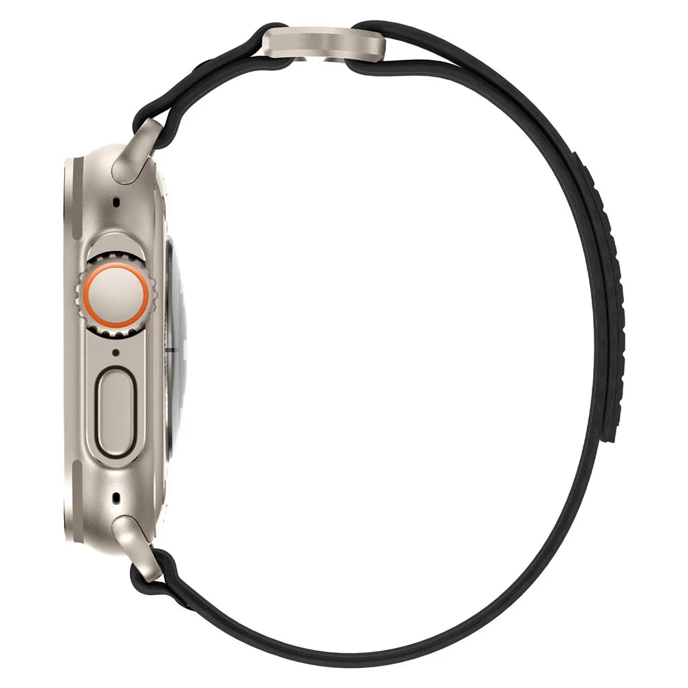 For Apple Watch Ultra 3 2 1 49mm / Series 11 10 46mm / 9 8 7 45mm / SE3 SE2 SE 6 5 4 44mm / 3 2 1 42mm Braided Loop Strap, Size: L - Black+Grey - 5