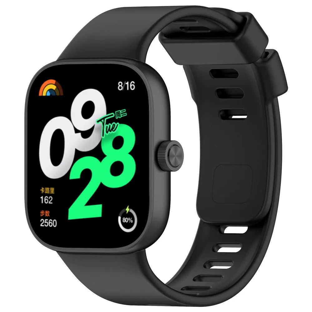 For Xiaomi Redmi Watch 4 / Smart Band 8 Pro Silicone Wrist Strap with Watch Case - Black - 4