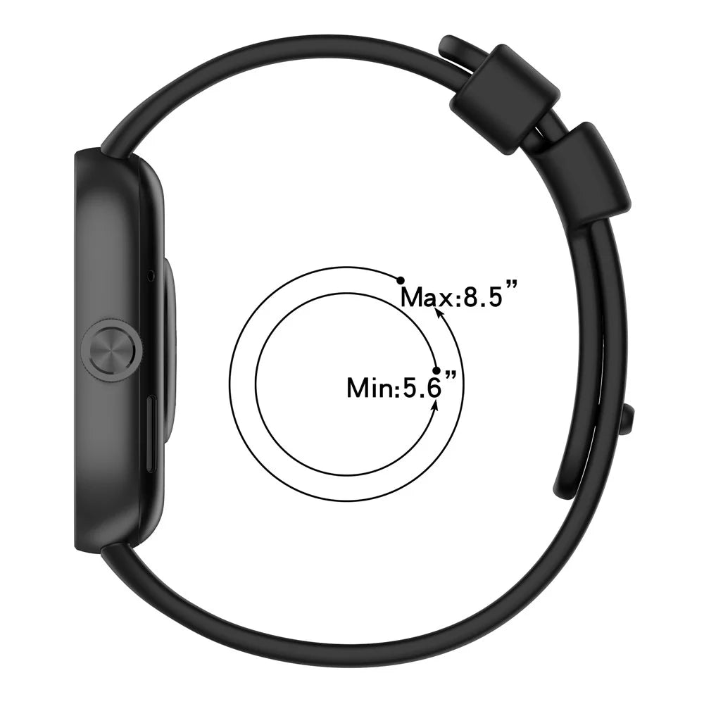 For Xiaomi Redmi Watch 4 / Smart Band 8 Pro Silicone Wrist Strap with Watch Case - Black - 5