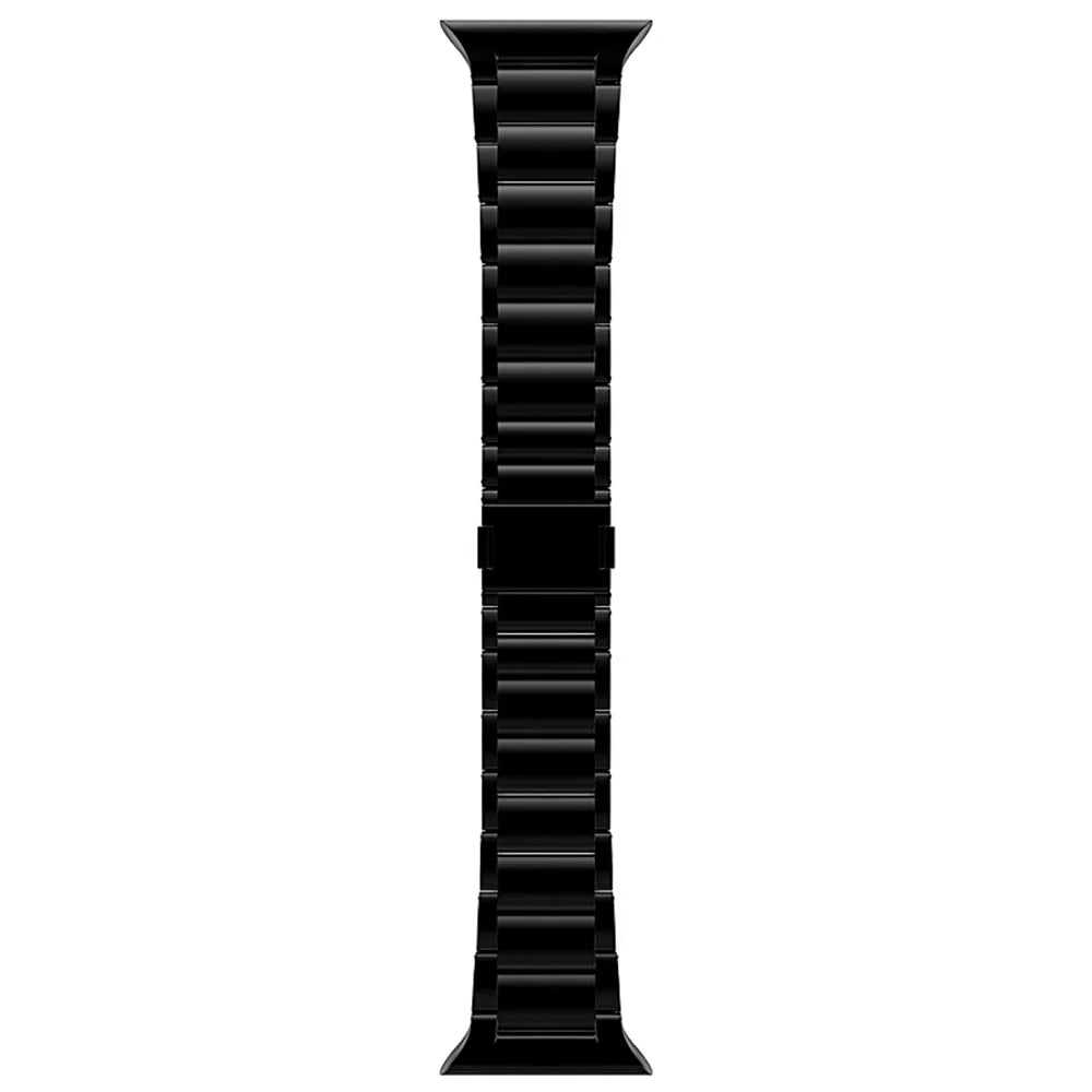 For Apple Watch Ultra 3 2 1 49mm / Series 11 10 46mm / 9 8 7 45mm / SE3 SE2 SE 6 5 4 44mm / 3 2 1 42mm Titanium Steel Band Magnetic Strap - Black - 2