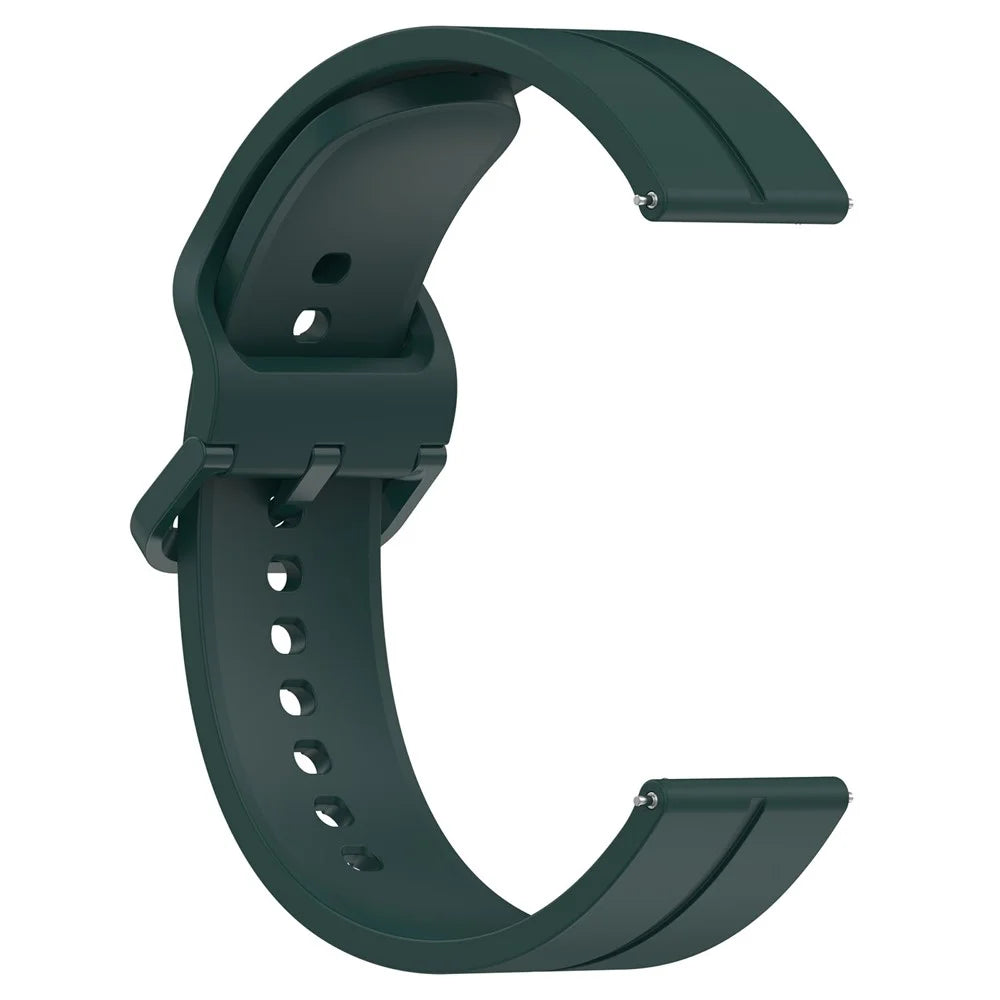 For Samsung Galaxy Watch3 45mm / Huawei Watch GT 4 46mm Watch Band 22mm Silicone Wrist Strap - Midnight Green - 3