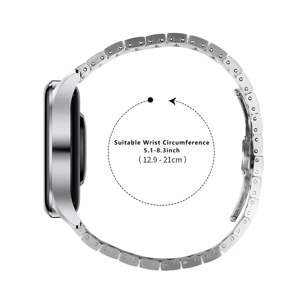 For Huawei Watch 3 Pro New Replacement Wrist Band Metal Stainless Steel Watch Strap - Silver - 7