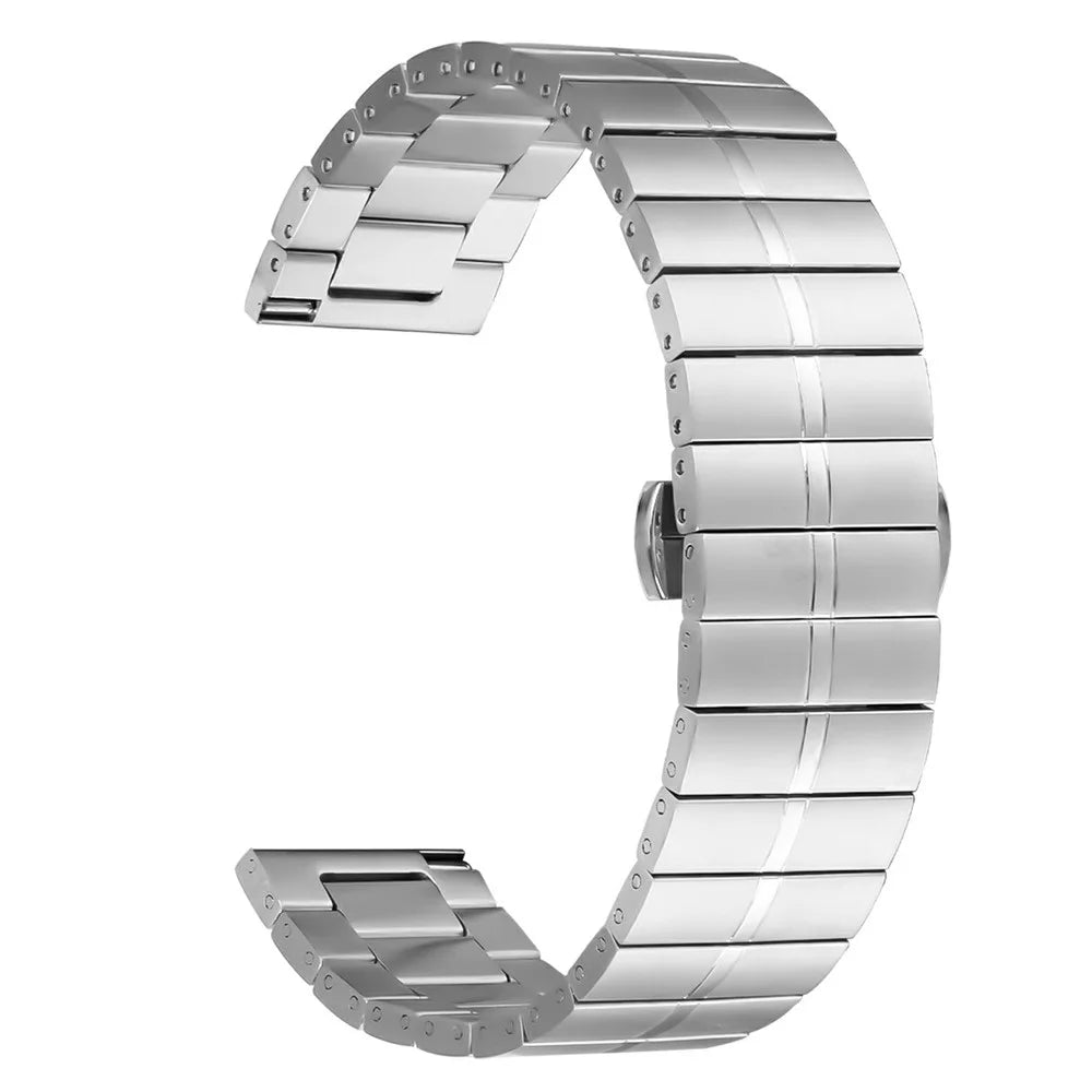 For Honor MagicWatch 2 46mm Watch Band Stainless Steel Wrist Strap with Butterfly Buckle - Silver - 1