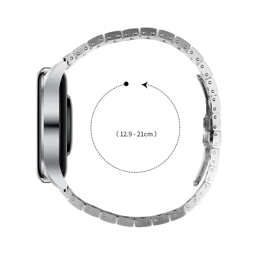 For Huami Amazfit Stratos 3 Watch Strap Stainless Steel Metal Chain Watch Band - 7