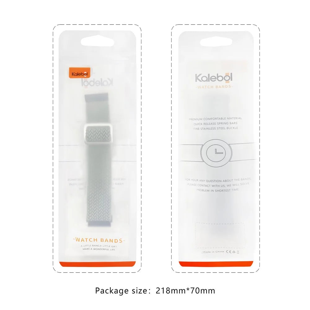 KALEBOL Watch Band For Apple Watch Series 11 10 42mm / 9 8 7 41mm / SE3 SE2 SE 6 5 4 40mm / 3 2 1 38mm Nylon Strap - Black - 6