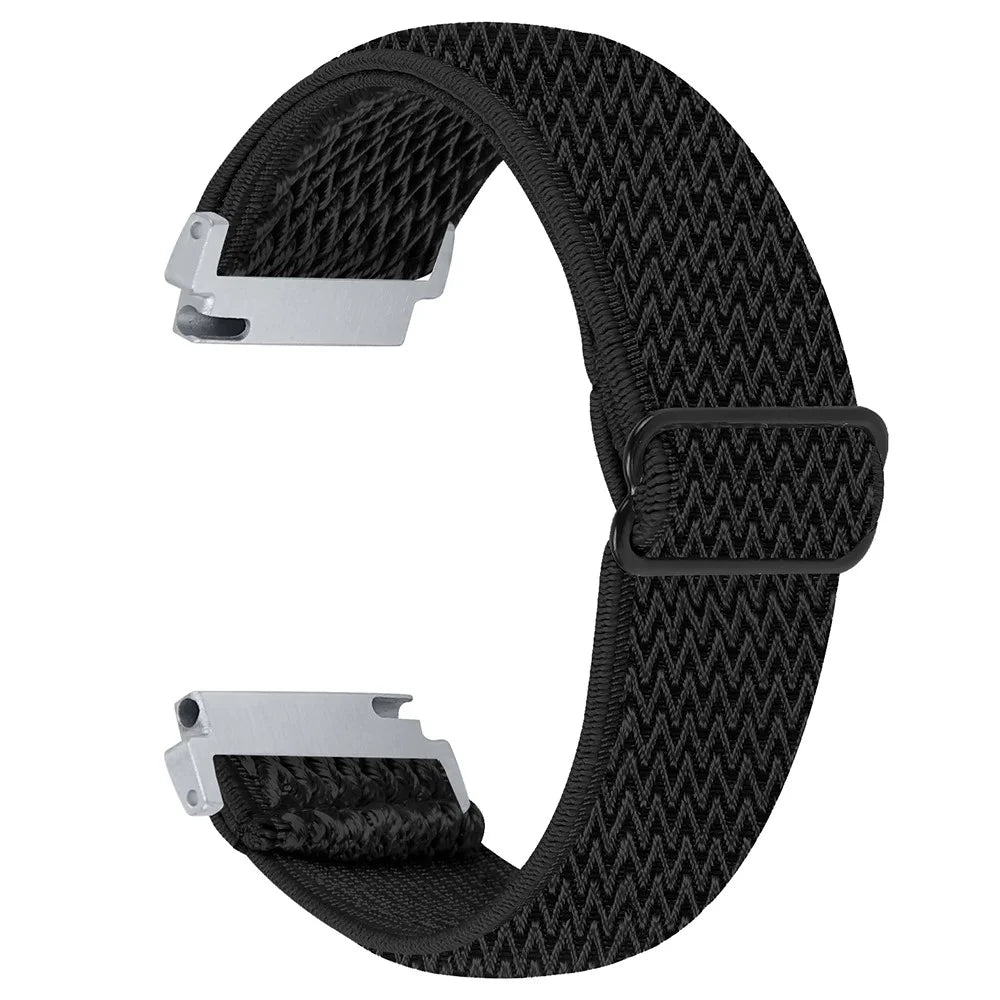 For Gabb Watch 3 Woven Elastic Replacement Strap Adjustable Wrist Band - Black - 1